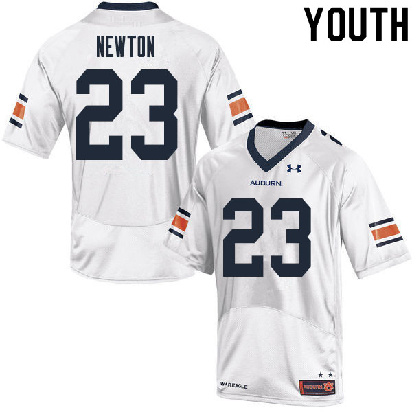 Auburn Tigers Youth Caylin Newton #23 White Under Armour Stitched College 2020 NCAA Authentic Football Jersey NSJ1274TQ